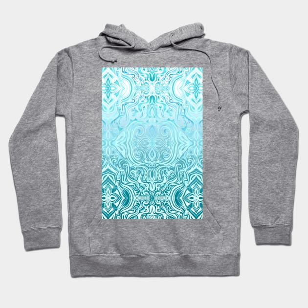 Twists & Turns in Turquoise & Teal Hoodie by micklyn